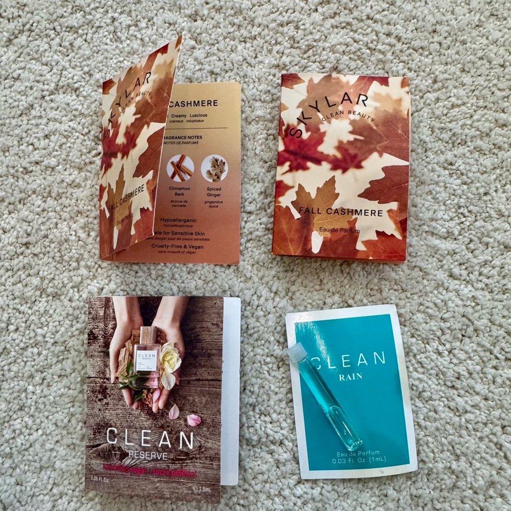Skylar and Clean Fragrance Sample Set